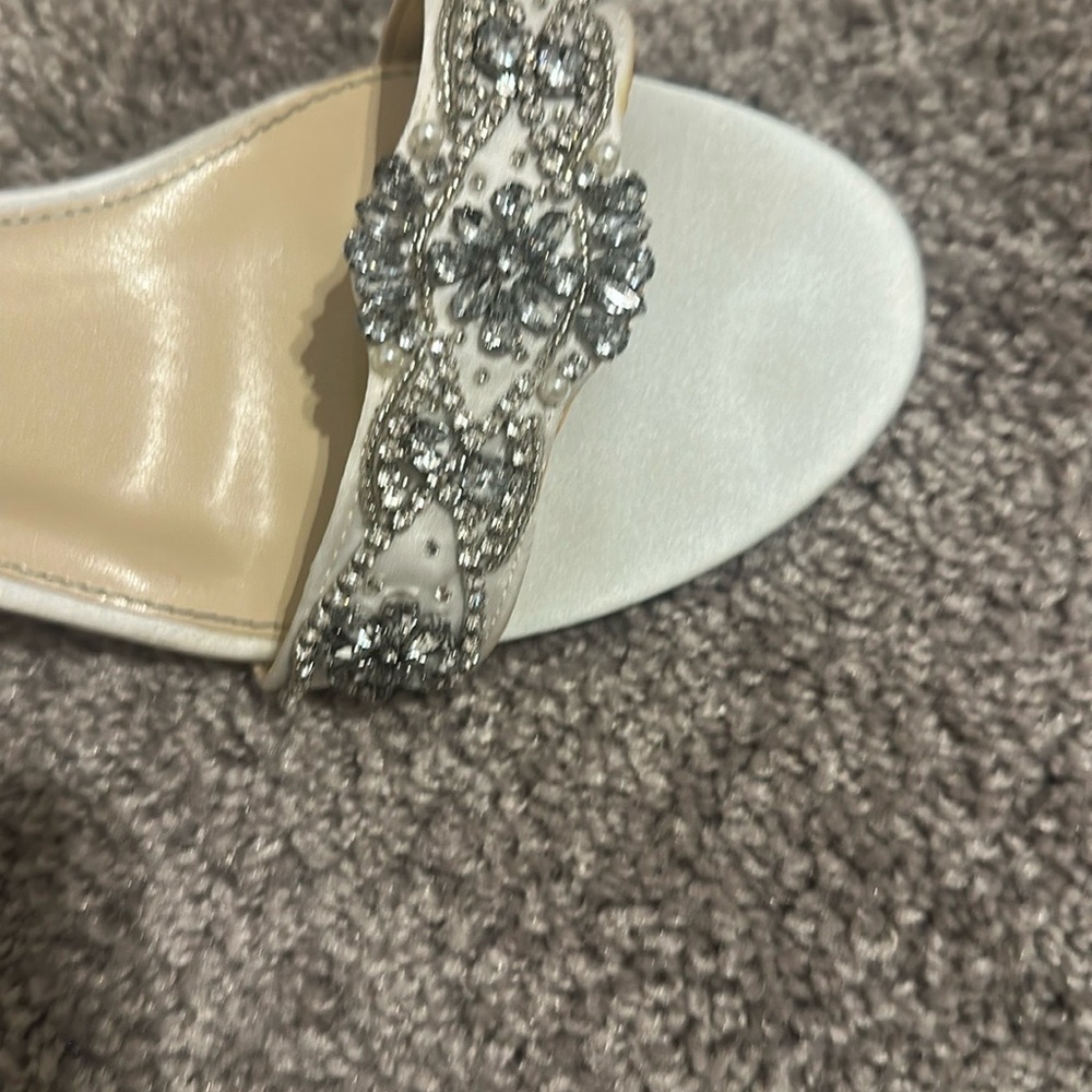 Betsey Johnson White Heeled Sandals - Picture 8 of 9